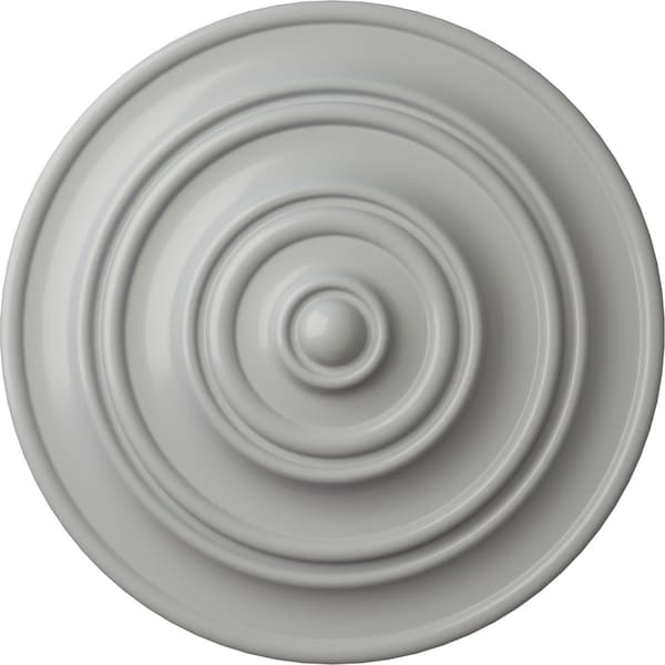 Ekena Millwork Classic Ceiling Medallion (Fits Canopies up to 4 1/8"), Hand-Painted Frost, 13 1/4"OD x 1/2"P CM13CLFRF - main